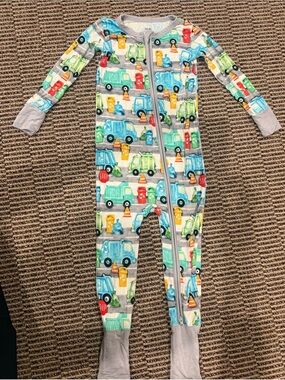 Birdie Bean Cleanup Crew Convertible Romper 3t EUC